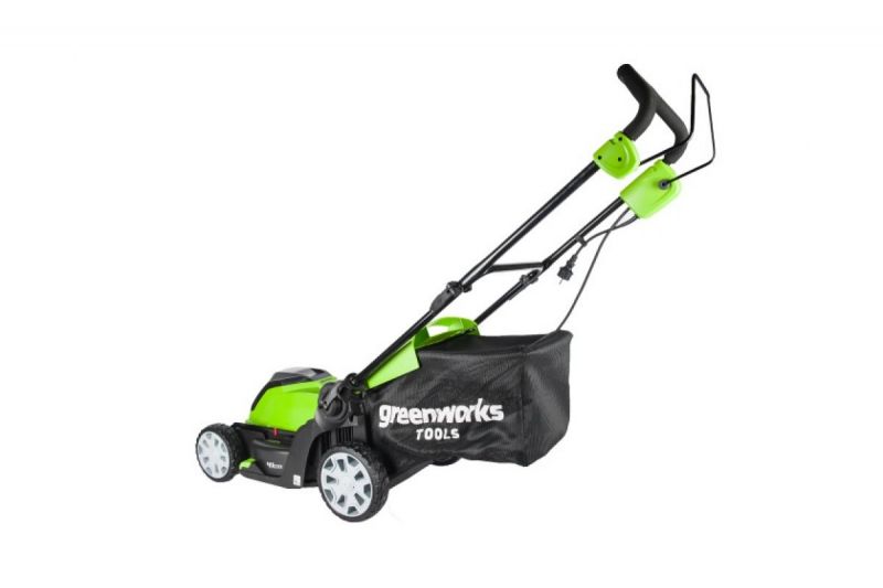 Газонокосилка электрическая Greenworks GLM1241, 1200 Вт, 41 см Газонокосилка электрическая Greenworks GLM1241, 1200 Вт, 41 см